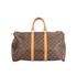 Keepall 45, &pound;750, Handbags, Brown, Coated Canvas/Vachetta Leather, Front view
